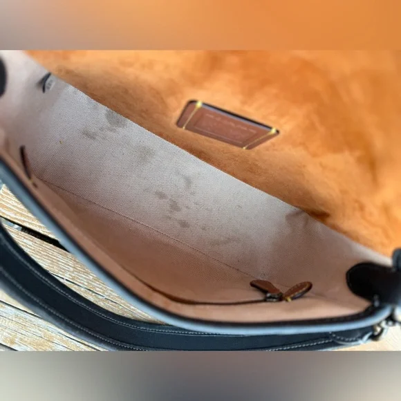 COACH Soft Tabby Bag, Leather & Pewter Hardware- Black 🖤 *Handpainted - Picture 10 of 17